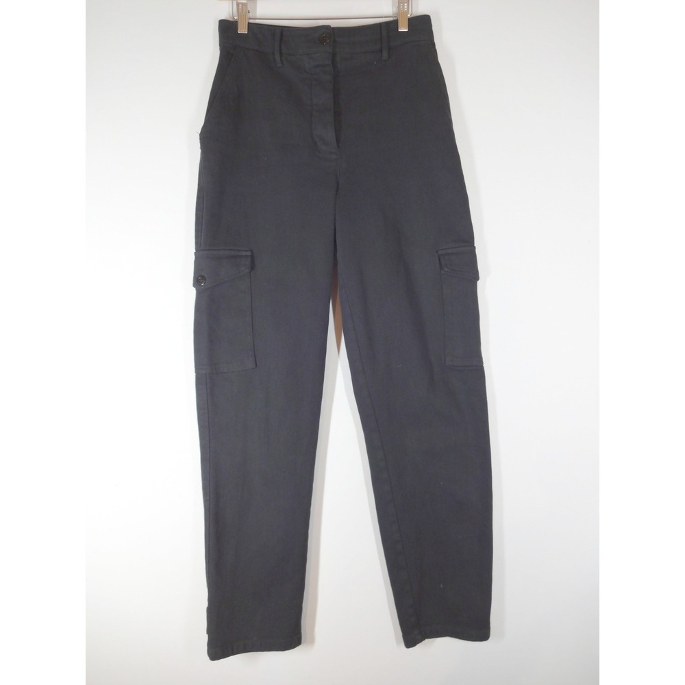 Wilfred Free Cargo Pants Womens 6 Black High Rise Straight Utility Gorpcore